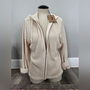 Stüssy Mesh-Knit Zipped Hoodie
